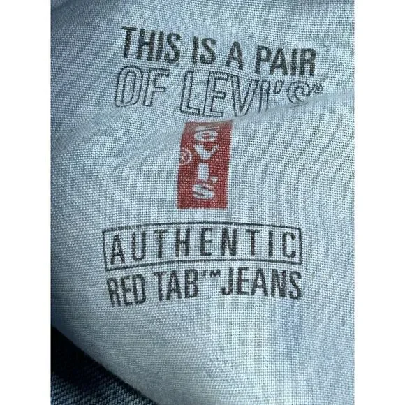 Levi's 550 Vintage 90s Men's 38‎ Relaxed Baggy Straight Denim Blue Jeans - Picture 5 of 9